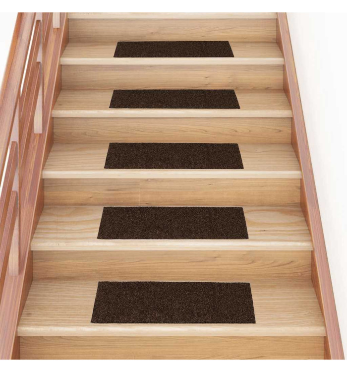 Tapis d'escalier autocollants Rectangulaire 15 pcs 60x25 cm | Mobilier & Déco