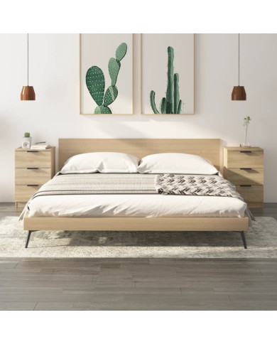 Tables de chevet 2 pcs Chêne sonoma 40x36x65 cm | Mobilier & Déco