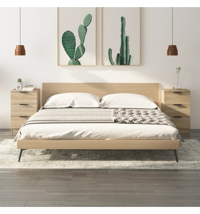 Tables de chevet 2 pcs Chêne sonoma 40x36x65 cm | Mobilier & Déco