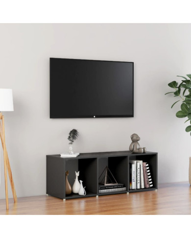 Meuble TV gris 107x35x37 cm bois d’ingénierie | Mobilier & Déco