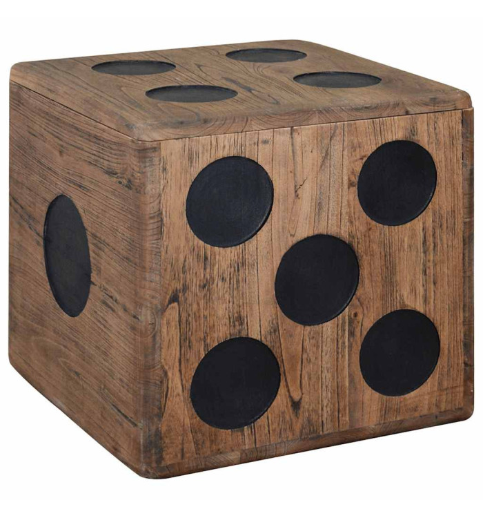 Boîte de rangement Bois Mindi 40x40x40 cm Design Dés | Mobilier & Déco