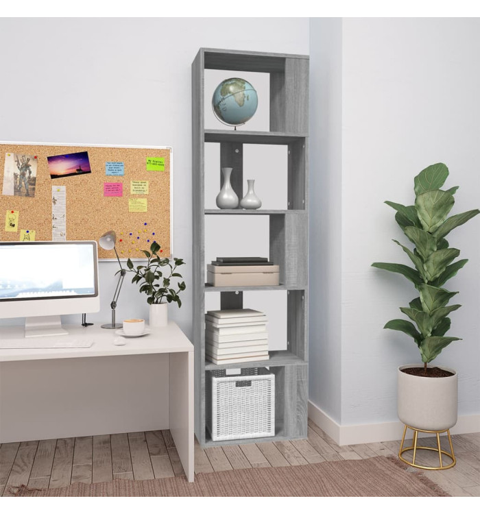 Bibliothèque Sonoma gris 45x24x160 cm Bois d'ingénierie | Mobilier & Déco