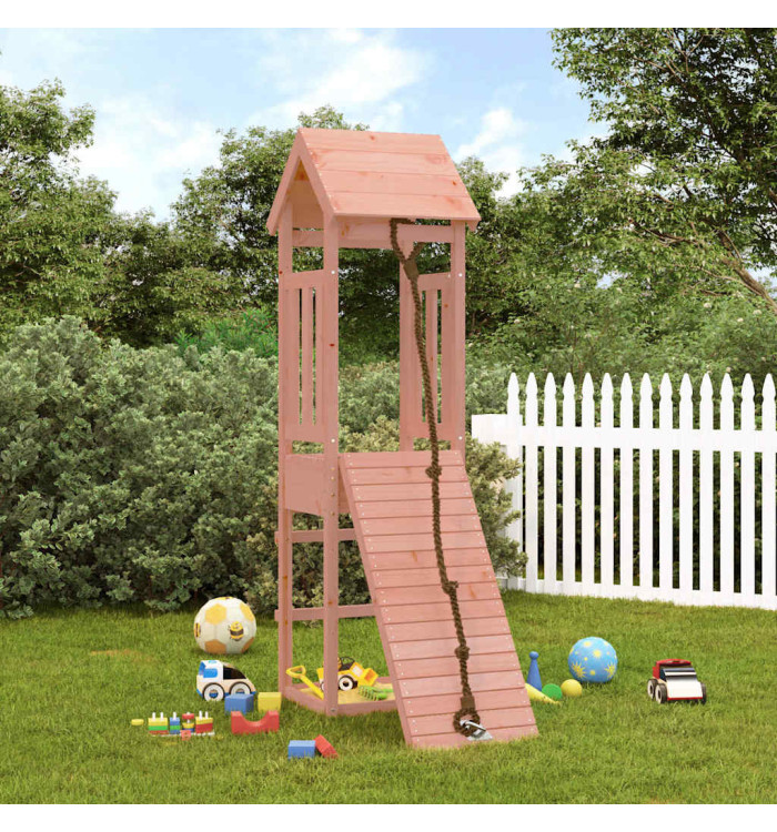 Maisonnette de jeu avec mur d'escalade bois massif Douglas | Mobilier & Déco