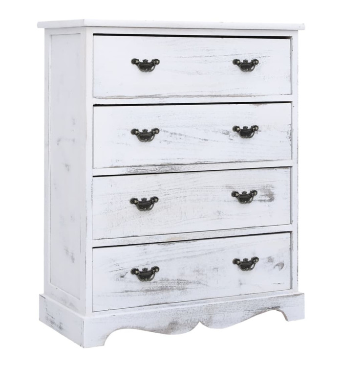 Armoire à tiroirs Blanc 60x30x75 cm Bois | Mobilier & Déco