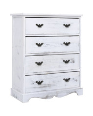 Armoire à tiroirs Blanc 60x30x75 cm Bois | Mobilier & Déco