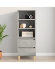 Buffet haut Gris béton 40x36x110 cm Bois d'ingénierie | Mobilier & Déco