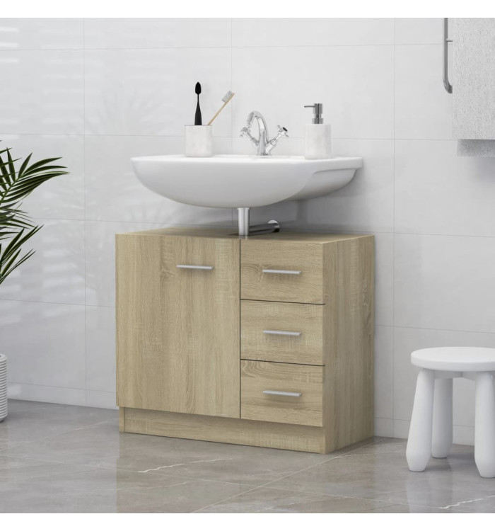 Armoire d'évier Chêne sonoma 63x30x54 cm Bois d'ingénierie | Mobilier & Déco