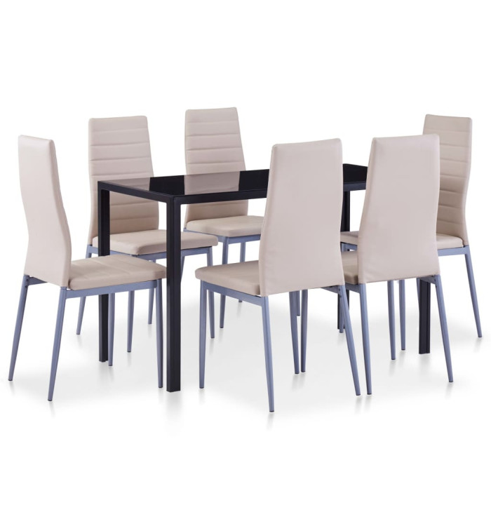 Ensemble de salle à manger 7 pcs Cappuccino | Mobilier & Déco