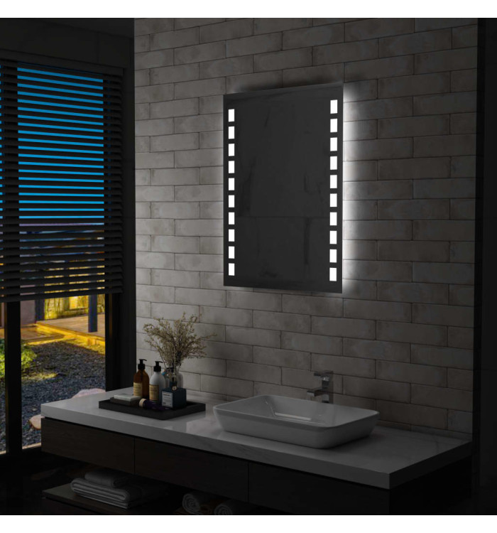 Miroir mural à LED pour salle de bains 60x80 cm | Mobilier & Déco