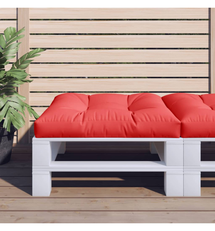 Coussin de palette rouge 70x70x12 cm tissu | Mobilier & Déco