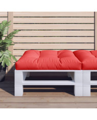 Coussin de palette rouge 70x70x12 cm tissu | Mobilier & Déco