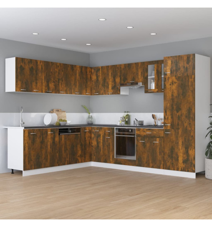Armoire de plancher à tiroir "Lyon" Chêne fumé 60x46x81,5 cm | Mobilier & Déco