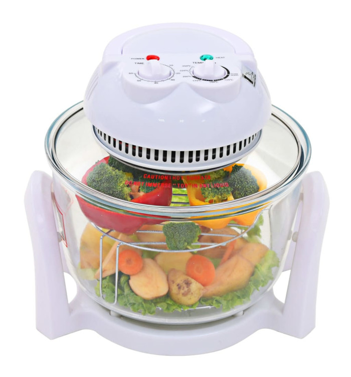Four à convection halogène avec bague d'extension 800 W 10 L | Mobilier & Déco
