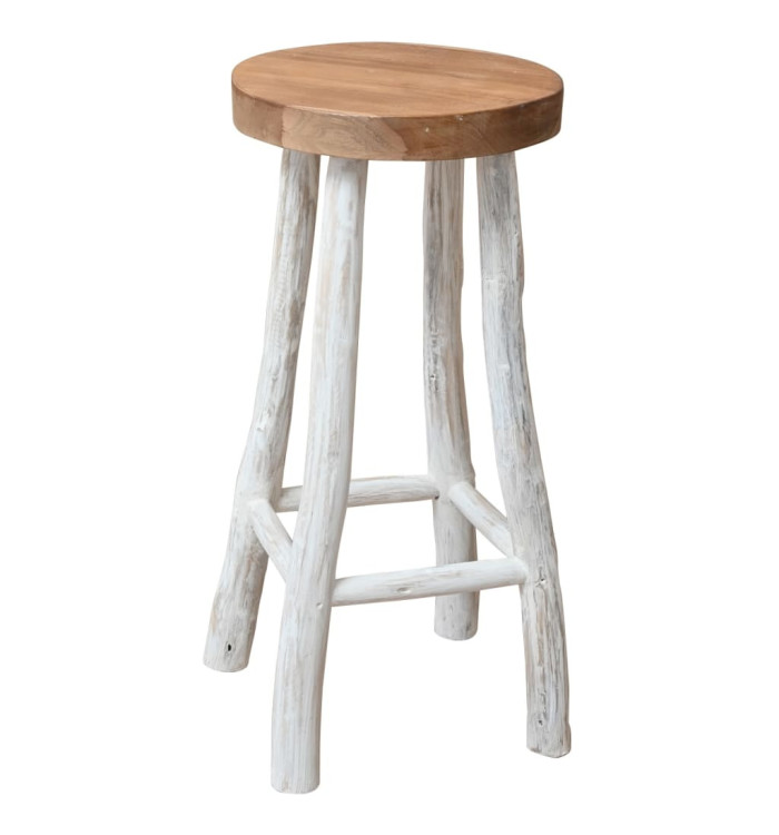Chaise de bar Bois de teck solide | Mobilier & Déco