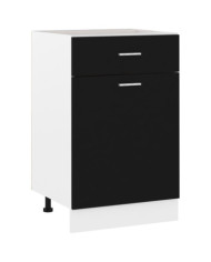 Armoire de plancher à tiroir "Lyon" Noir 50x46x81,5 cm | Mobilier & Déco