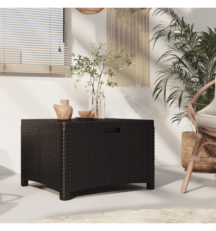 Boîte de rangement de jardin 60x54x41 cm Rotin PP Graphite | Mobilier & Déco