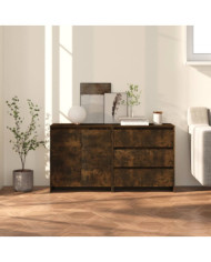 Buffets 2 pcs Chêne fumé Bois d'ingénierie | Mobilier & Déco
