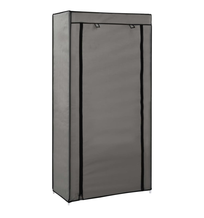 Armoire à chaussures avec housse Gris 58x28x106 cm Tissu | Mobilier & Déco