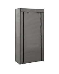 Armoire à chaussures avec housse Gris 58x28x106 cm Tissu | Mobilier & Déco