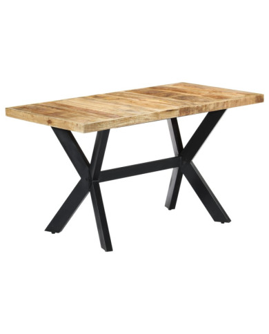 Table à manger 140x70x75 cm Bois de manguier massif brut | Mobilier & Déco
