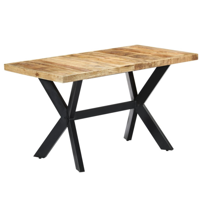 Table à manger 140x70x75 cm Bois de manguier massif brut | Mobilier & Déco