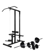 Tour de musculation avec jeu d'haltères et poids 30,5 kg | Mobilier & Déco