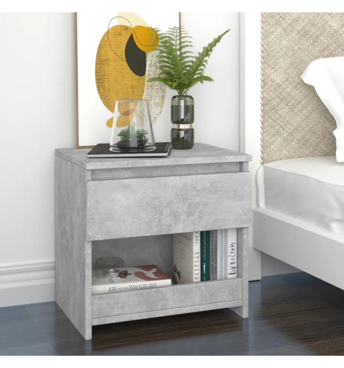 Tables de chevet 2 pcs Gris béton 40x30x39 cm Aggloméré | Mobilier & Déco