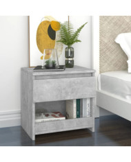 Tables de chevet 2 pcs Gris béton 40x30x39 cm Aggloméré | Mobilier & Déco