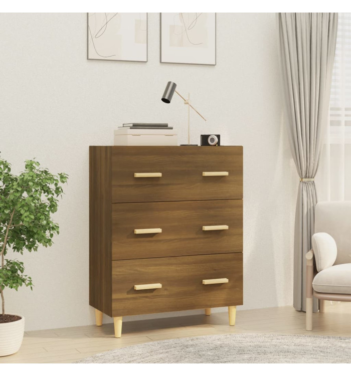 Buffet Chêne marron 70x34x90 cm Bois d'ingénierie | Mobilier & Déco