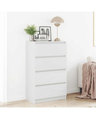 Buffet Blanc brillant 60x35x98,5 cm Bois d'ingénierie | Mobilier & Déco