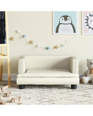 Canapé pour enfants crème 60x40x30 cm similicuir | Mobilier & Déco