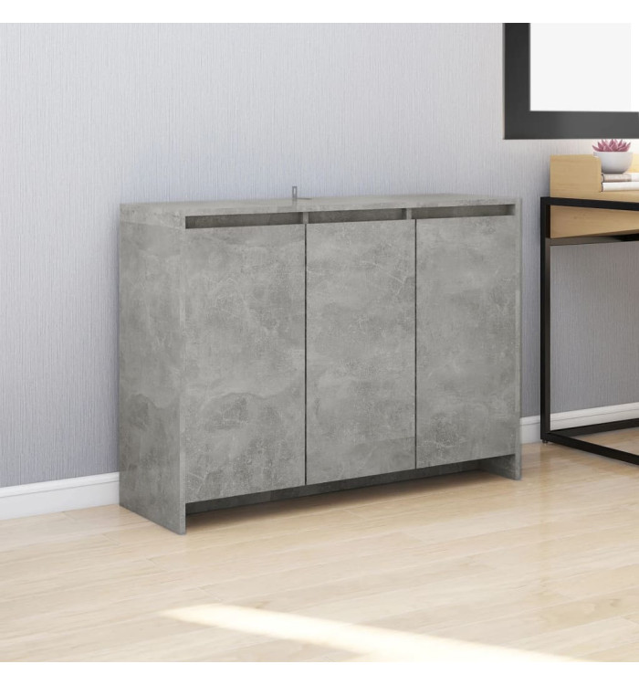Buffet Gris béton 102x33x75 cm Bois d'ingénierie | Mobilier & Déco