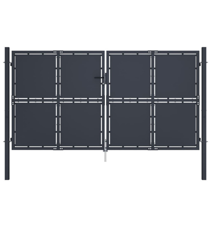 Portail de jardin Acier 300x150 cm Anthracite | Mobilier & Déco