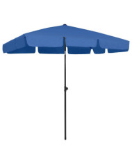 Parasol de plage bleu azuré 200x125 cm | Mobilier & Déco
