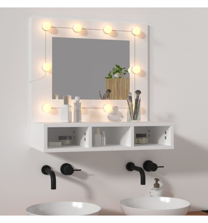 Armoire à miroir avec LED blanc 60x31,5x62 cm | Mobilier & Déco