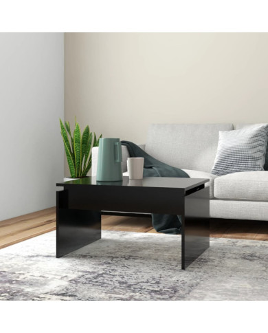 Table basse noir 68x50x38 cm bois d'ingénierie | Mobilier & Déco