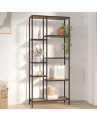 Étagère à livres 80x30x180 cm Acier et bois d'ingénierie | Mobilier & Déco