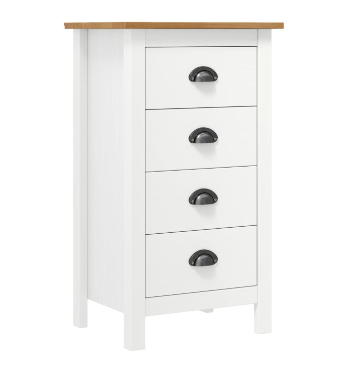 Buffet Hill Blanc 46x35x80 cm Bois de pin solide | Mobilier & Déco