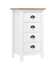 Buffet Hill Blanc 46x35x80 cm Bois de pin solide | Mobilier & Déco