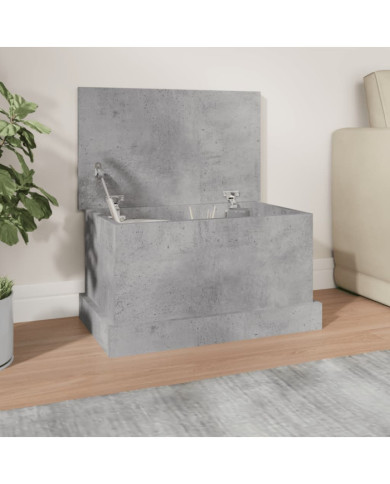 Boîte de rangement gris béton 50x30x28 cm bois d'ingénierie | Mobilier & Déco