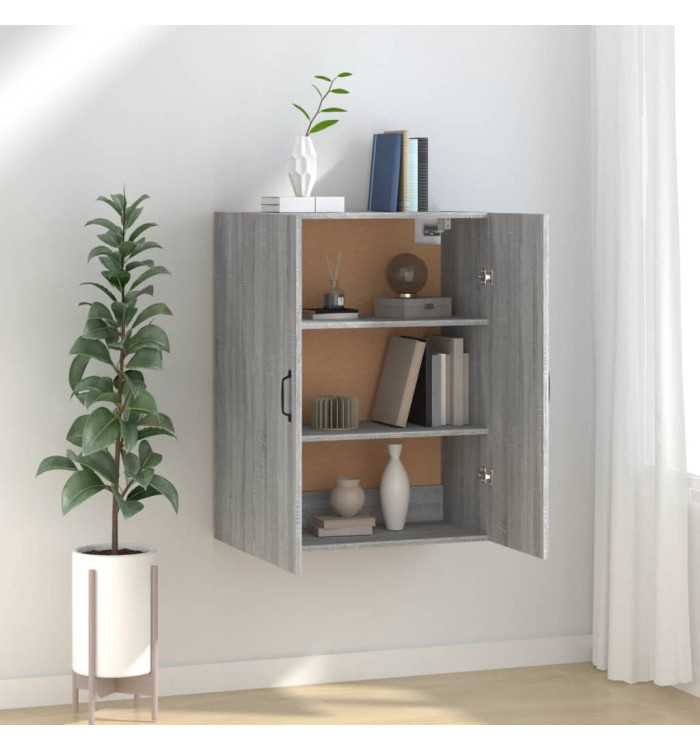 Armoire suspendue Sonoma gris 69,5x34x90 cm Bois d'ingénierie | Mobilier & Déco