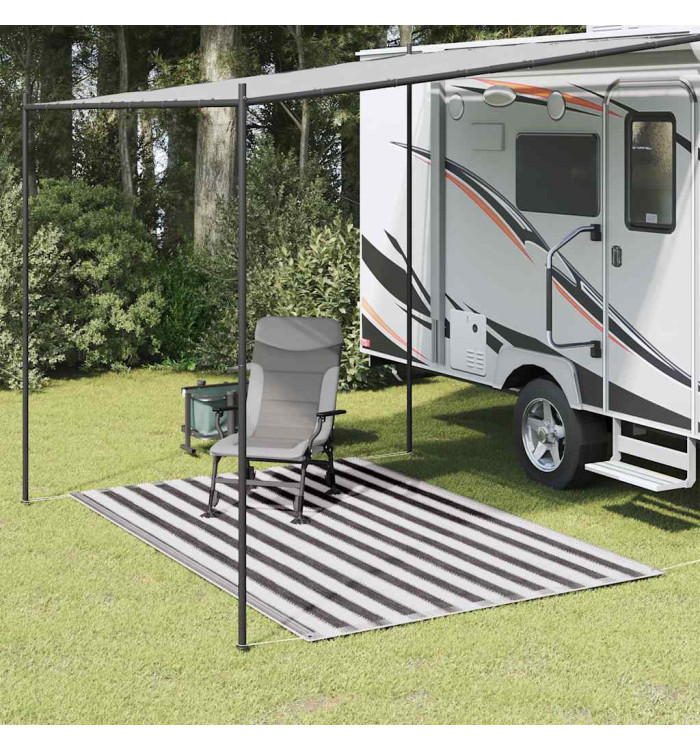 Tapis de tente 250x300 cm Anthracite et blanc | Mobilier & Déco