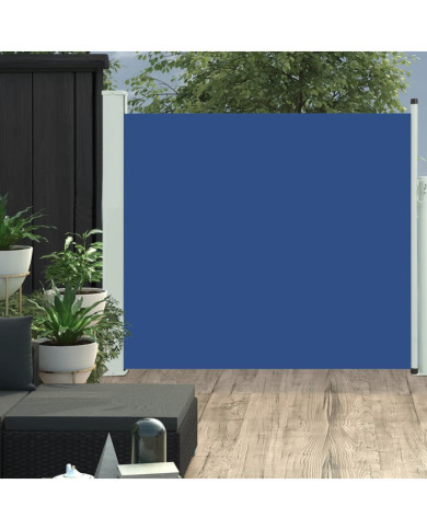 Auvent latéral rétractable de patio 100x300 cm Bleu | Mobilier & Déco
