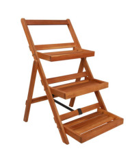 Support de jardinière à 3 niveaux 50x63x80 cm Acacia solide | Mobilier & Déco
