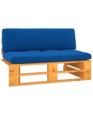 Canapé central palette de jardin marron miel bois pin imprégné | Mobilier & Déco