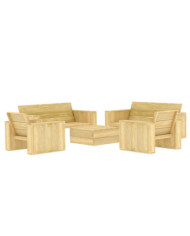 Salon de jardin 5 pcs Bois de pin imprégné | Mobilier & Déco