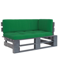 Canapé d'angle palette de jardin Gris Bois de pin imprégné | Mobilier & Déco