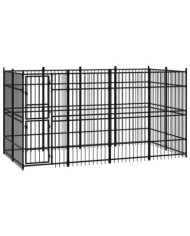 Chenil d'extérieur pour chiens Acier 7,37 m² | Mobilier & Déco