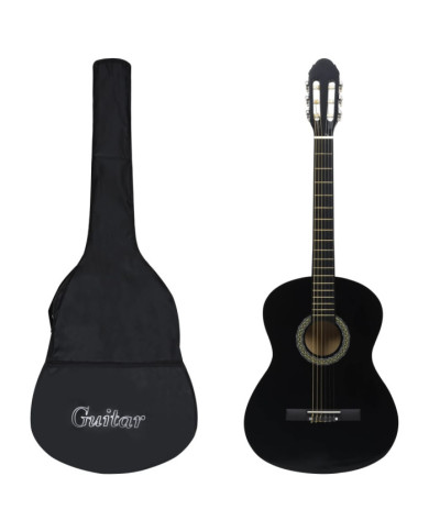 Guitare classique avec sac pour débutants Noir 4/4 39" | Mobilier & Déco