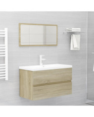Ensemble de meubles de bain chêne sonoma bois d'ingénierie | Mobilier & Déco